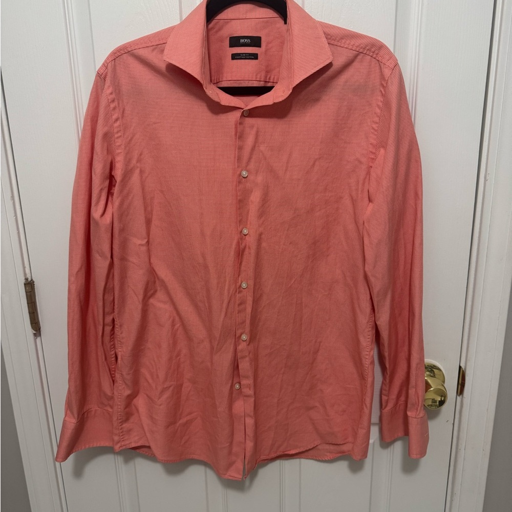 Boss Men's Coral Casual Button-Down Shirt
